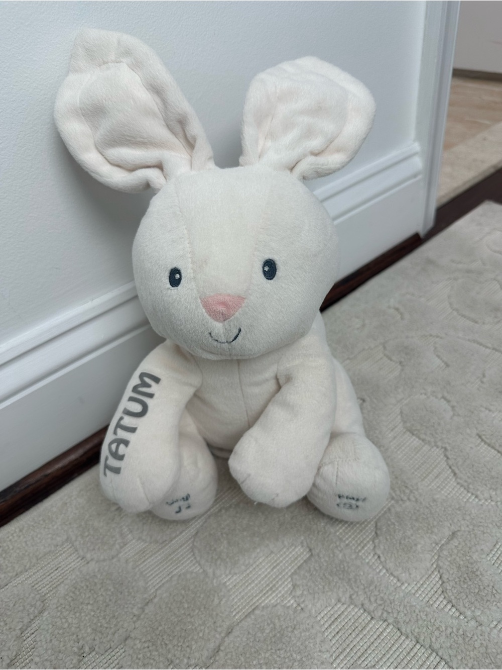 Gund Bunny plays music